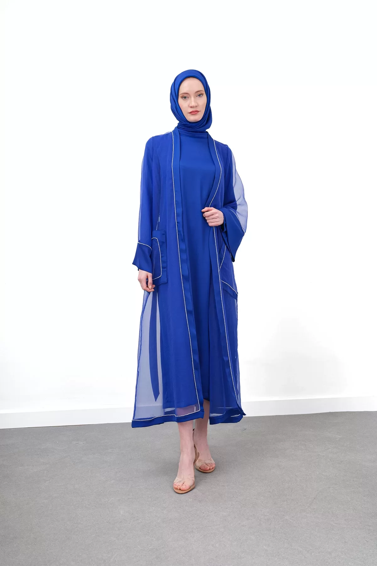 ORGANZE & SANDY LUXURY İKİLİ TAKIM Saks 6