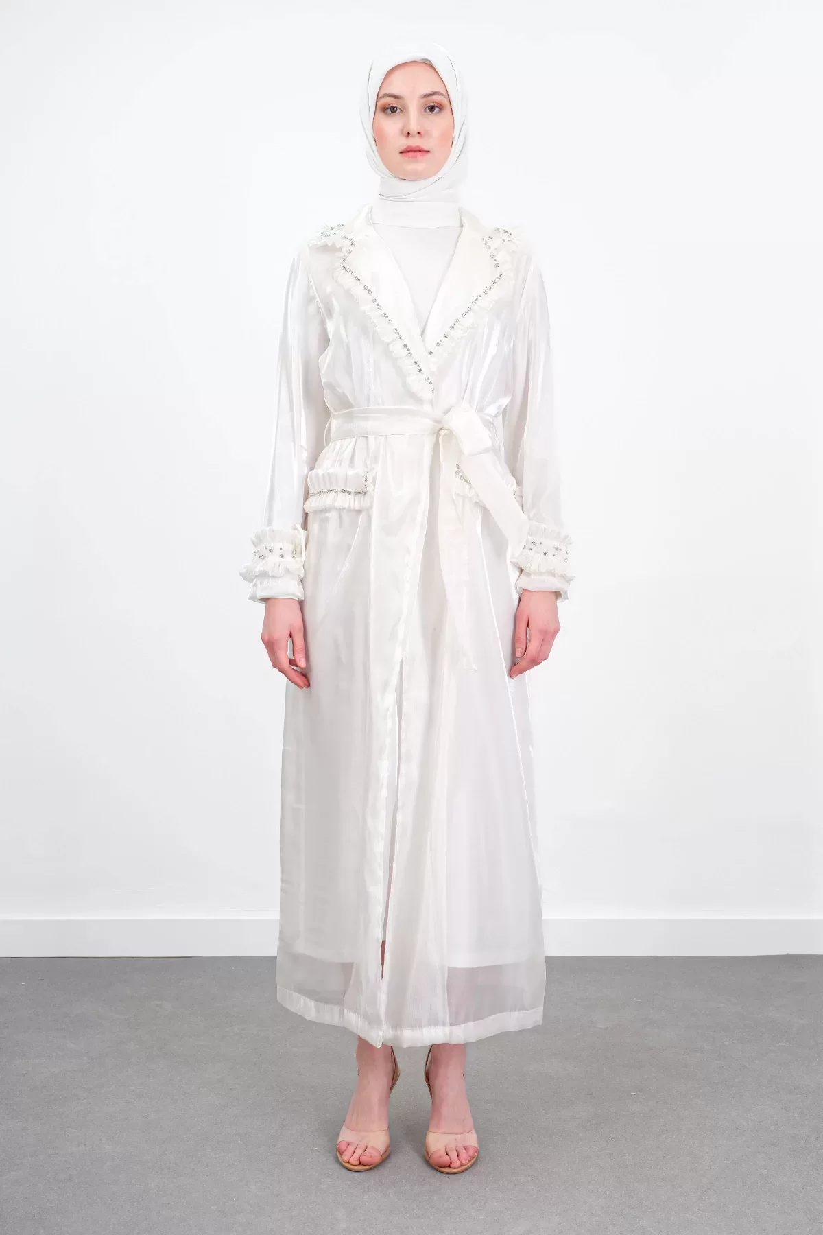 BLUEVA ORGANZE & SANDY TAM BOY LUXURY TAKIM Ekru