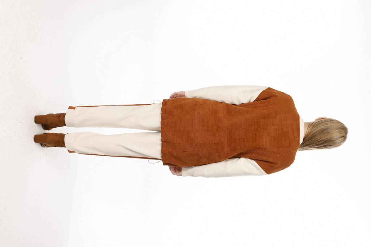 COTON KAPİTONE MODAL PANTOLON TAKIM Taba 3