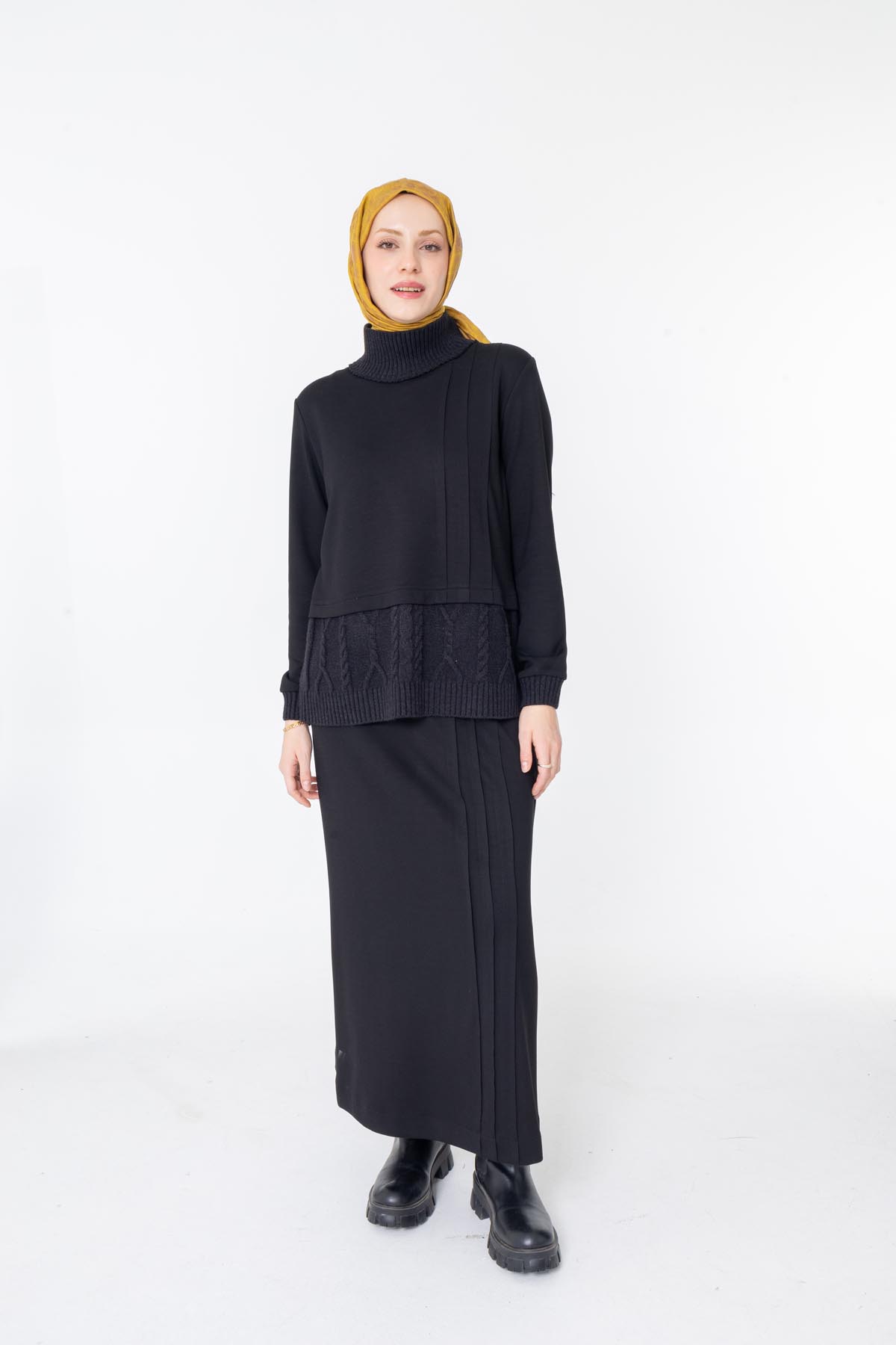 MODAL TUNİK & ETEK TAKIM Siyah 2