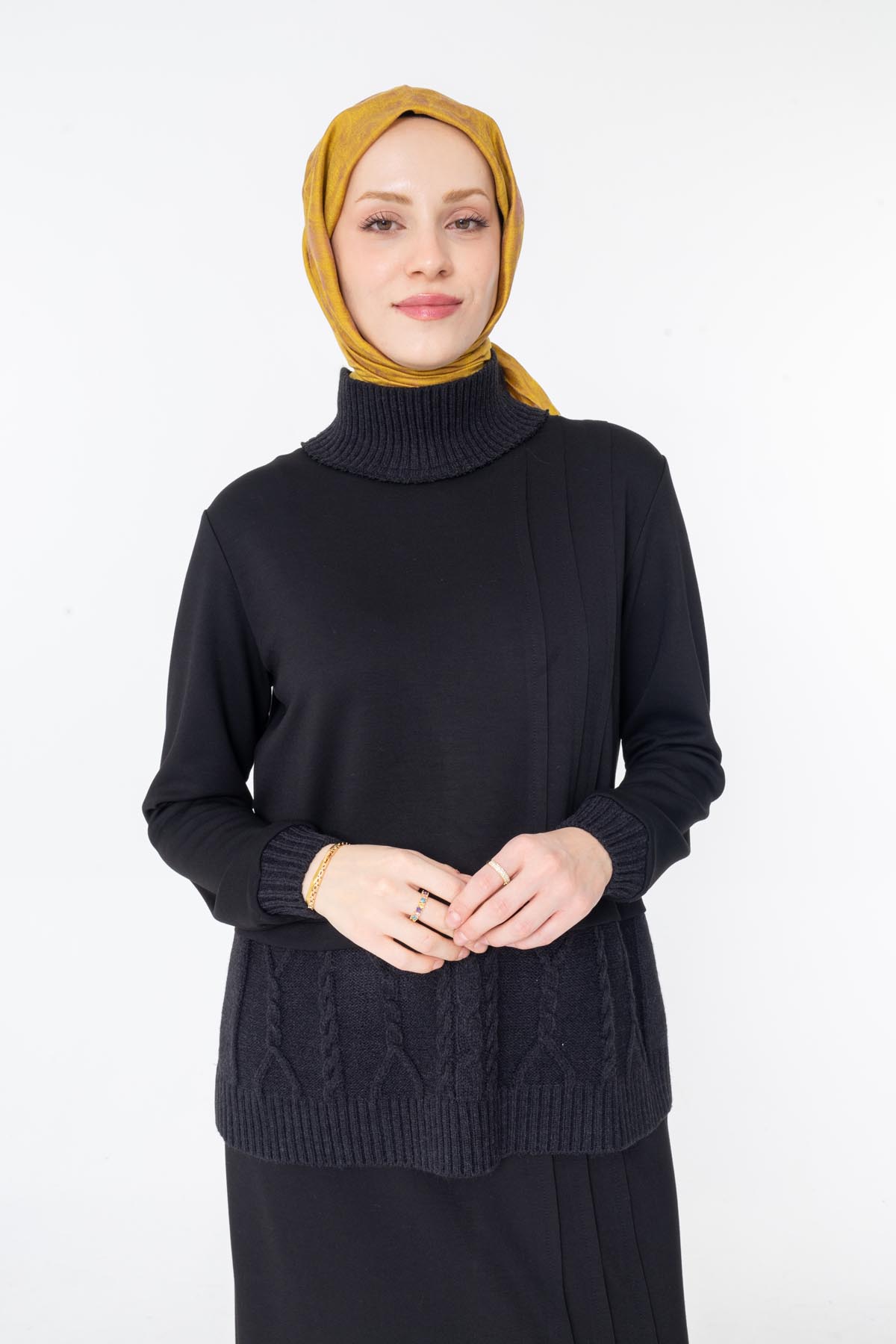 MODAL TUNİK & ETEK TAKIM Siyah 3