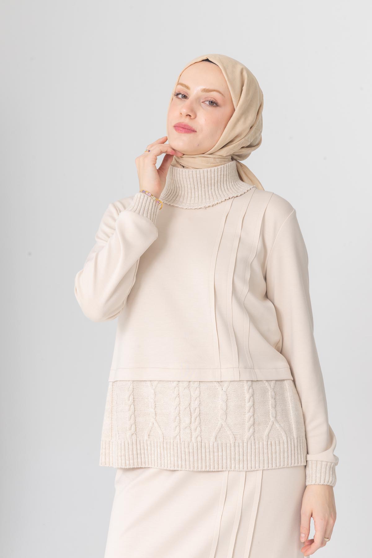 MODAL TUNİK & ETEK TAKIM Bej 4