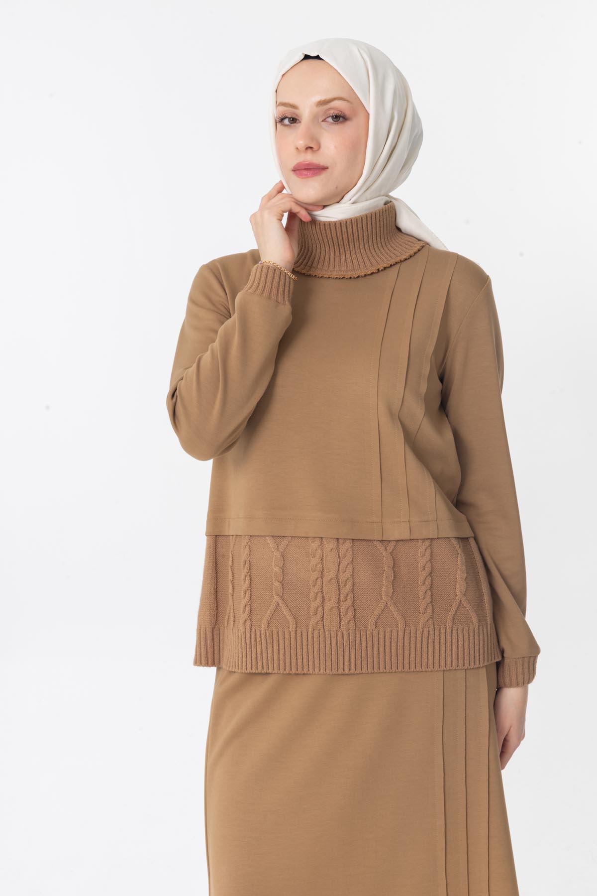 MODAL TUNİK & ETEK TAKIM Camel 4