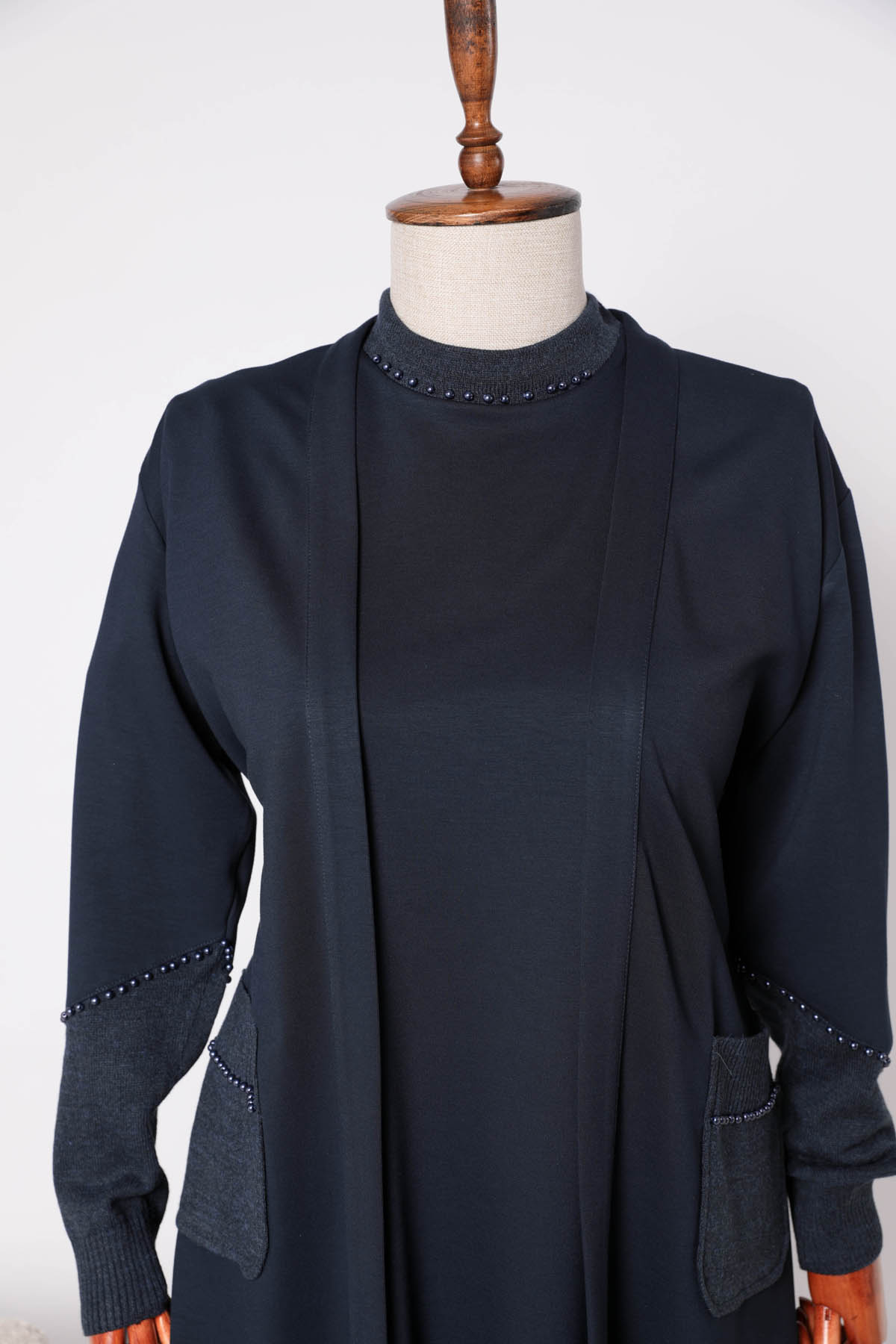 MODAL HIRKA TRİKO KONBİNLİ ÜÇLÜ TAKIM Lacivert 4