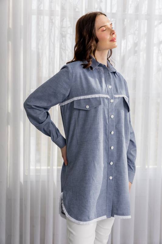 PAMUK TENCEL TUNİK Indigo 4
