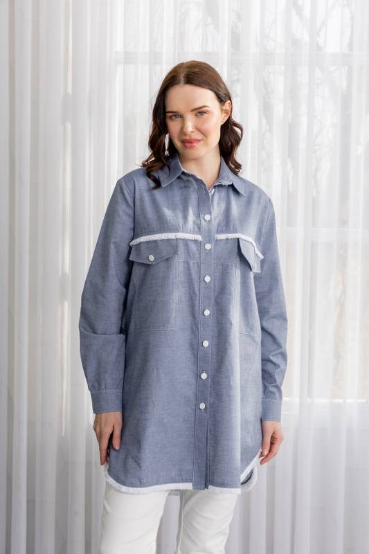 PAMUK TENCEL TUNİK Indigo 3