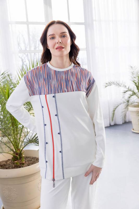 BAMBU MODAL TUNİK & PANTOLON TAKIM Ekru 4