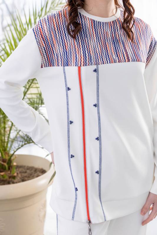 BAMBU MODAL TUNİK & PANTOLON TAKIM Ekru 6