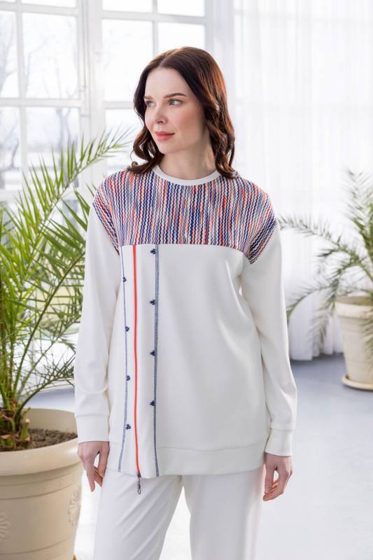BAMBU MODAL TUNİK & PANTOLON TAKIM Ekru 5