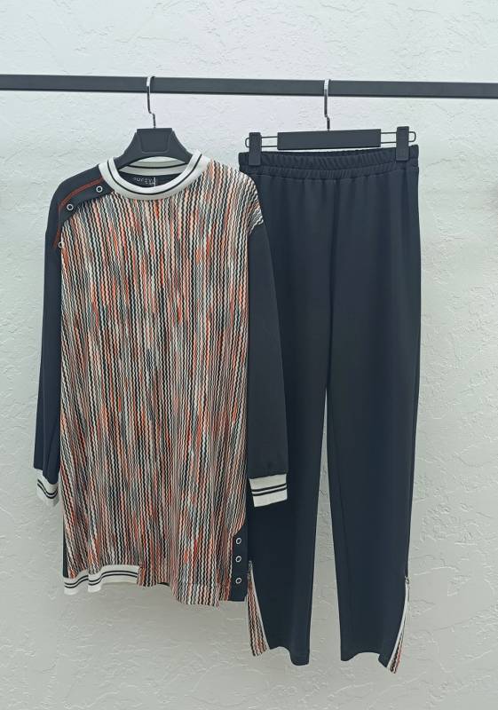 BAMBU MODAL TUNİK PANTOLON TAKIM Siyah 2