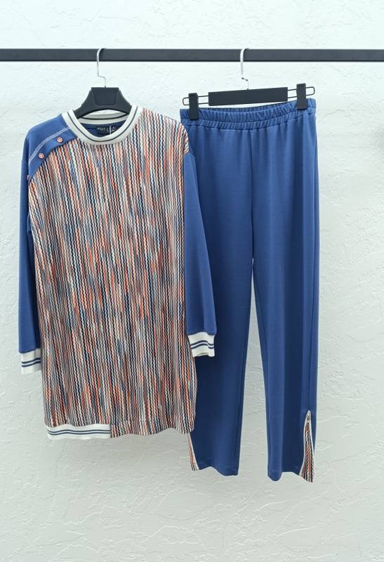 BAMBU MODAL TUNİK PANTOLON TAKIM Indigo 2