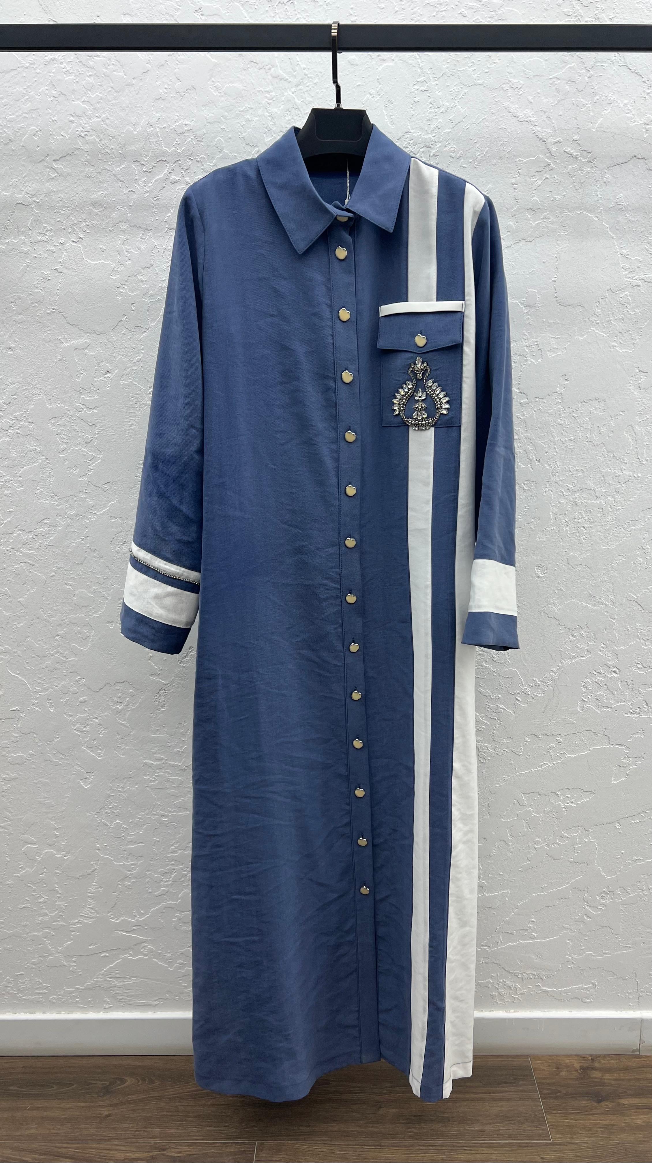 TENCEL TAM BOY ELBİSE Indigo 2