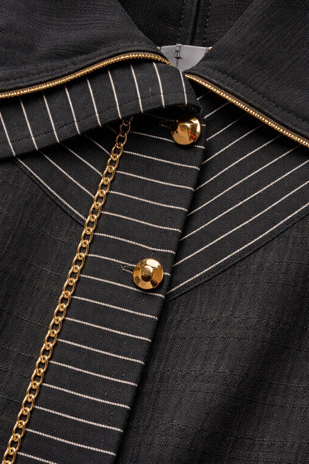 KETEN TENCEL KAP FERMUAR VE ZİNCİRLİ Siyah 3