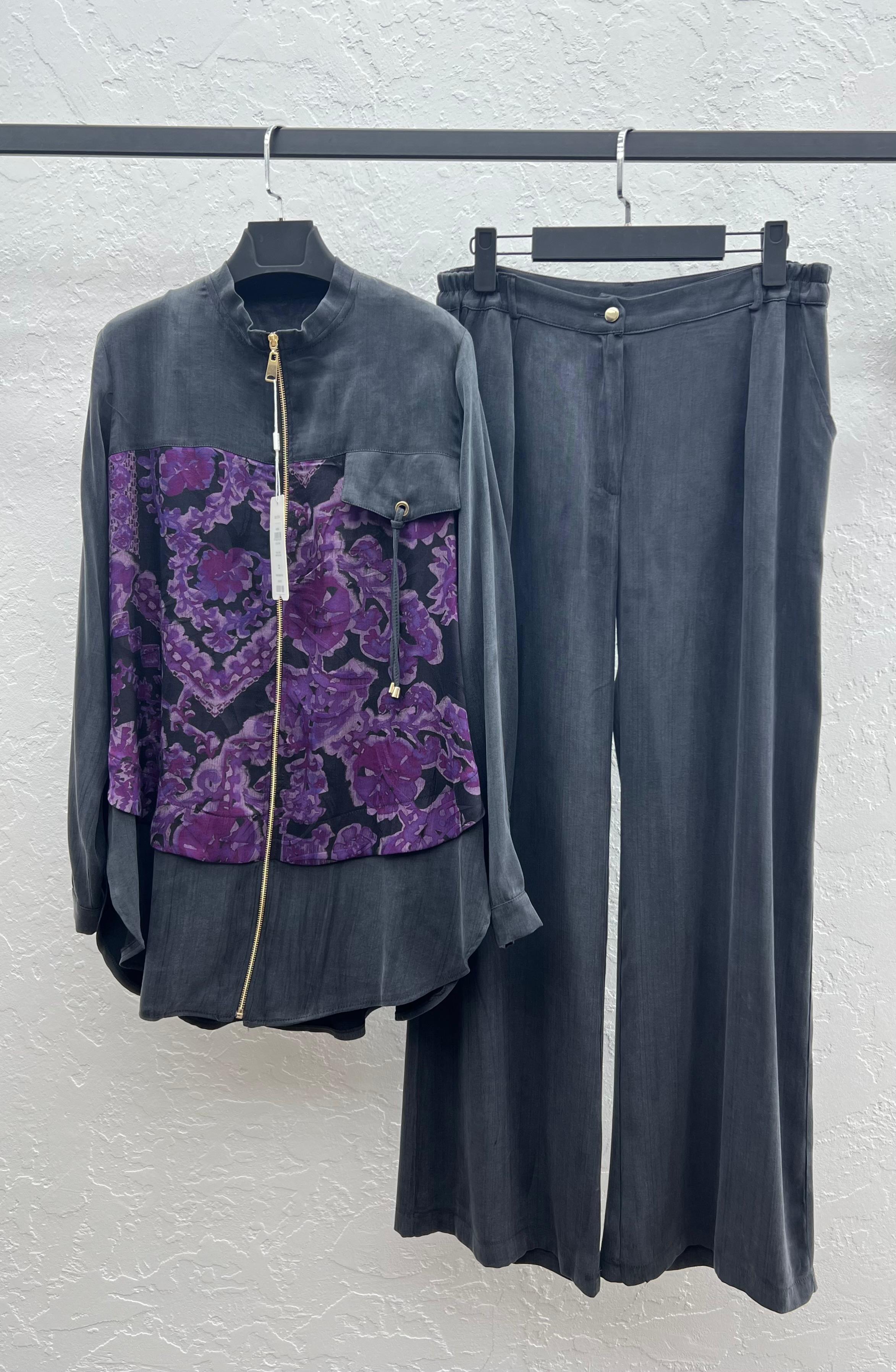 TENCEL CEKET PANTOLON TAKIM Mor 2