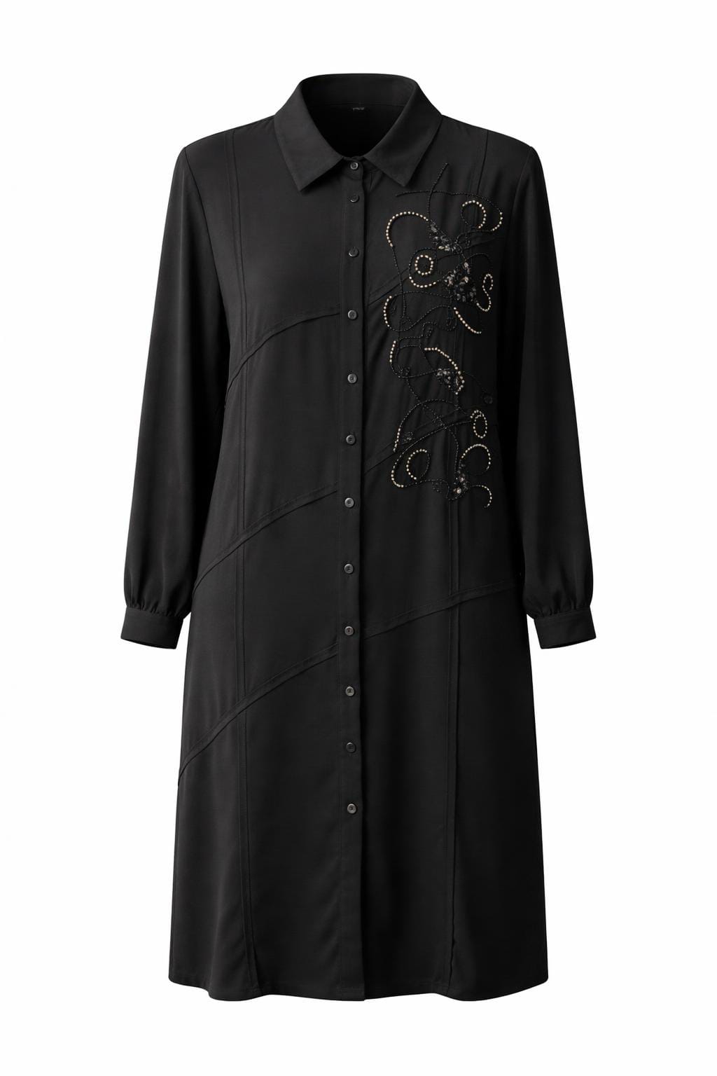 TENCEL EL İŞLEMİ TUNİK Siyah 4