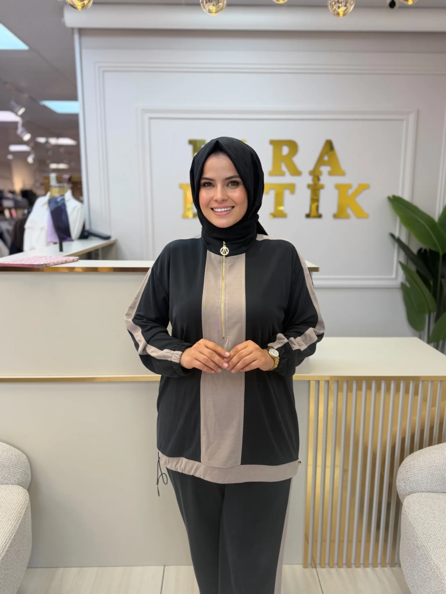 FERMUAR DETAYLI SPOR TAKIM Antrasit 2