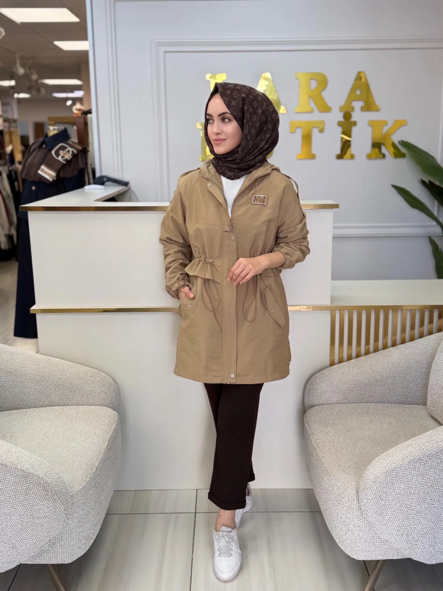 BELDEN AYARLAMALI TRENCH Camel 2