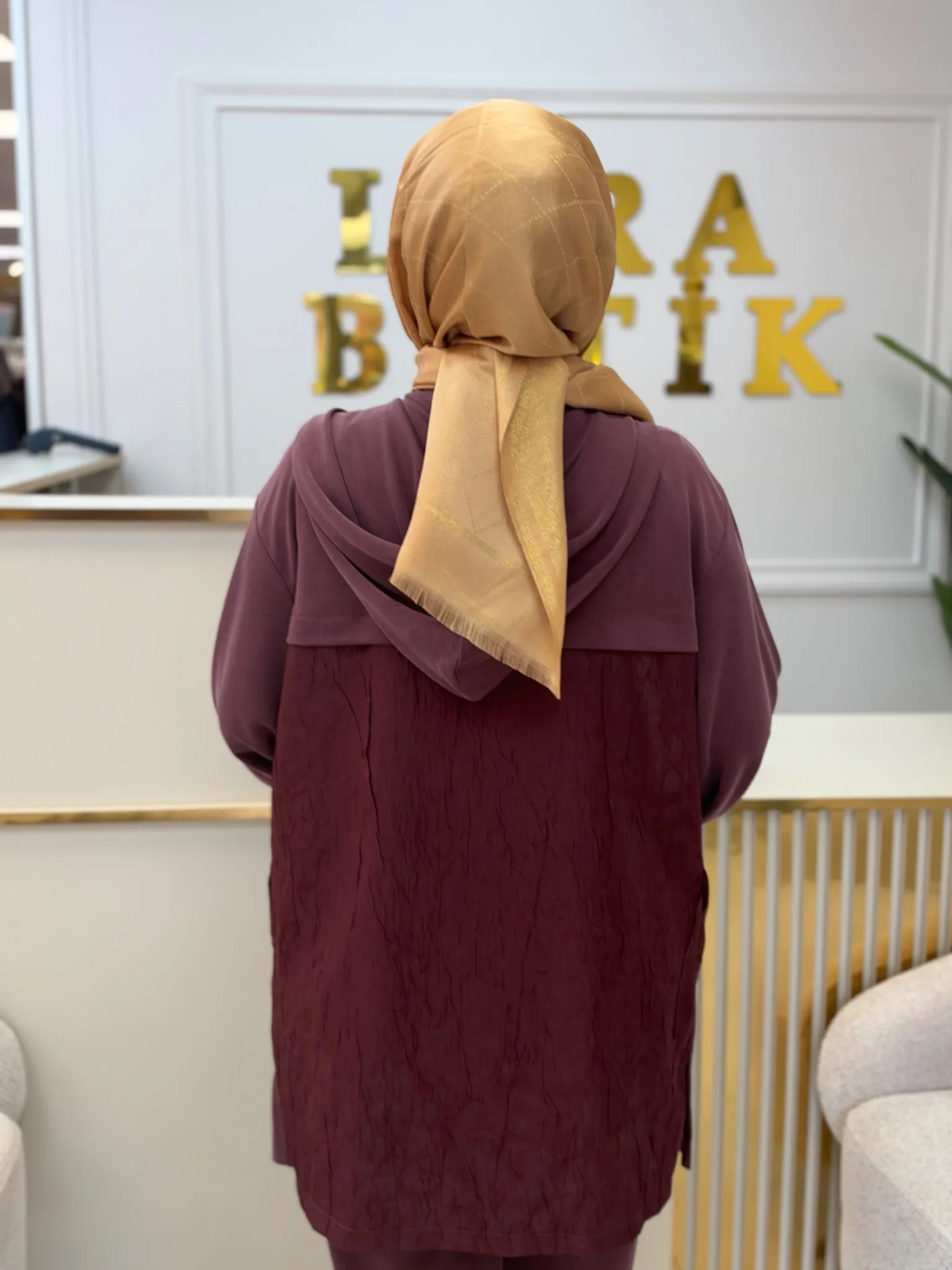 KAPÜŞON DETAYLI FERMUARLI TAKIM Mürdüm 3