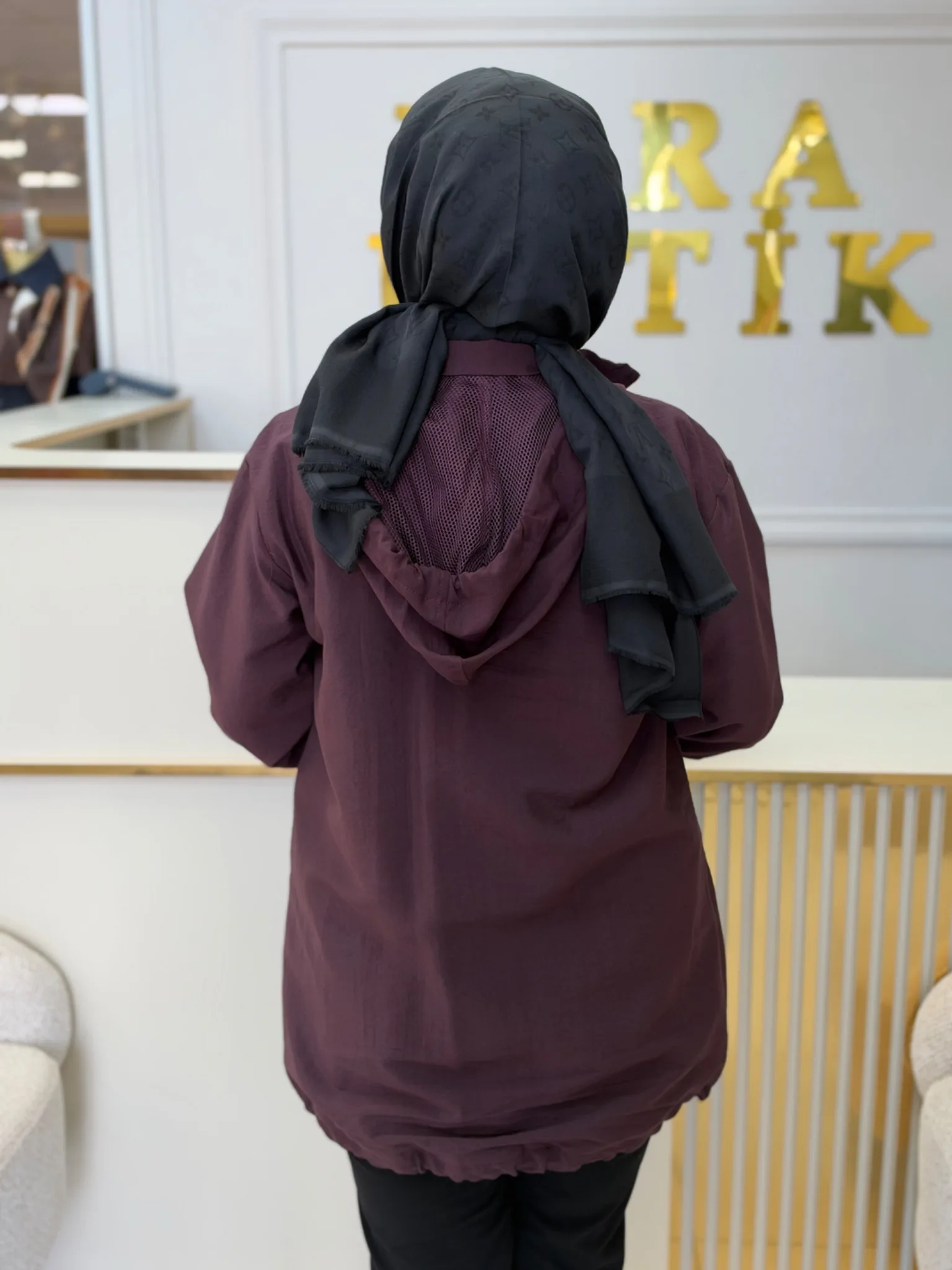 FİLE DETAYLI TRENCH Mürdüm 4