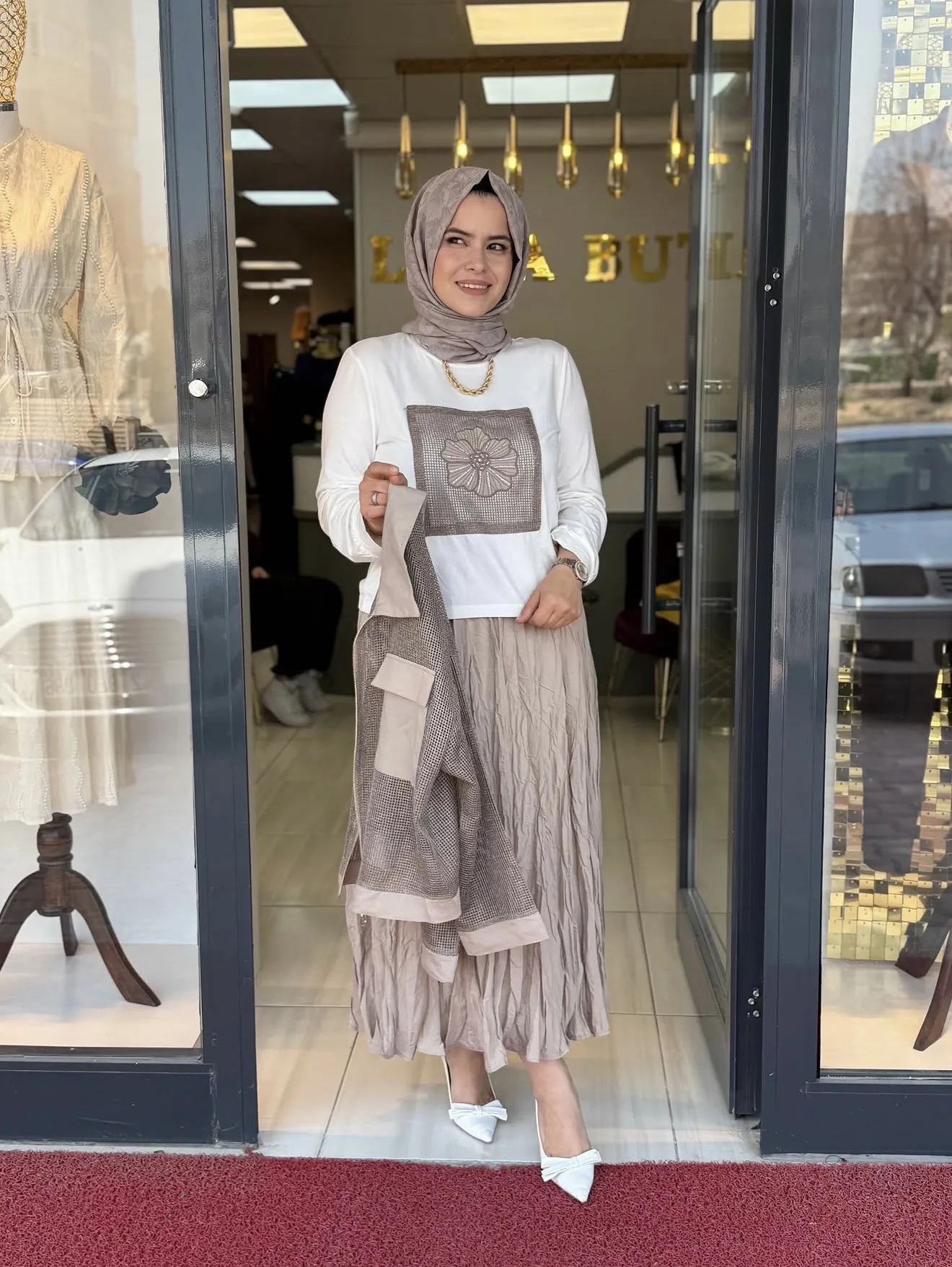 FİLELİ ETEKLİ TAKIM Bej 3