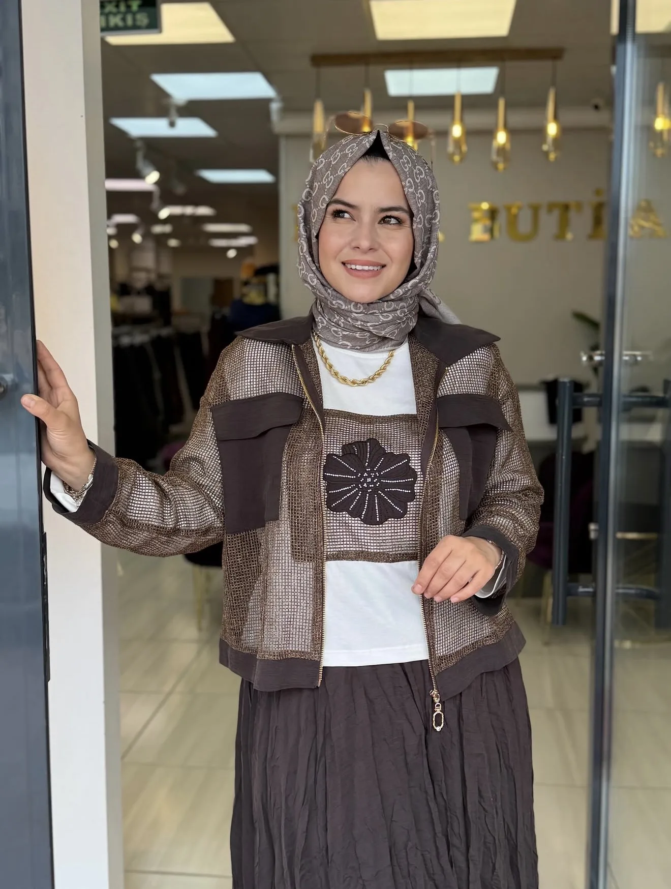 FİLELİ ETEKLİ TAKIM Kahverengi 2