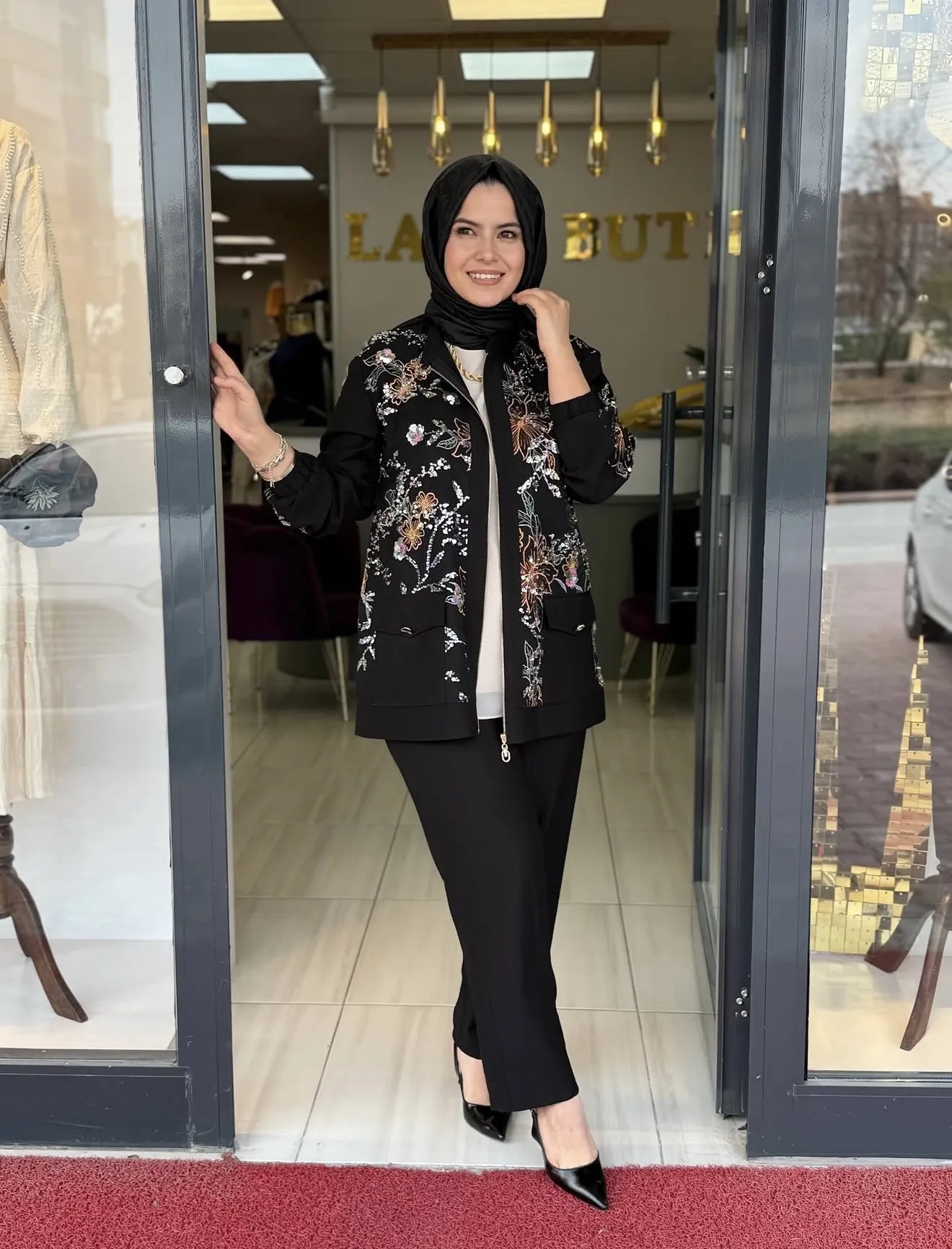 STELLA STORE PANTOLONLU TAKIM Siyah