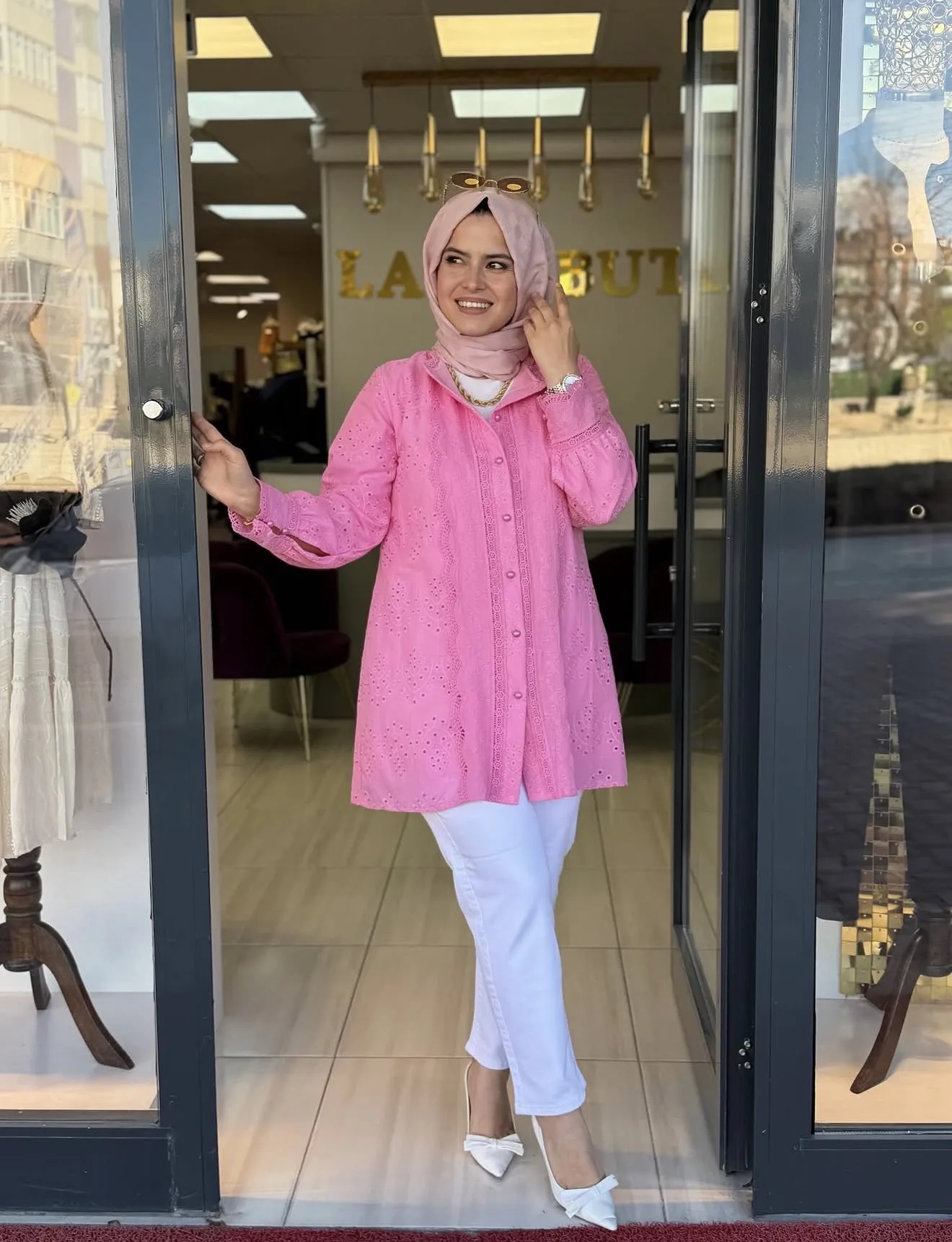 AFRA LİNE FİSTO GÖMLEK Pembe