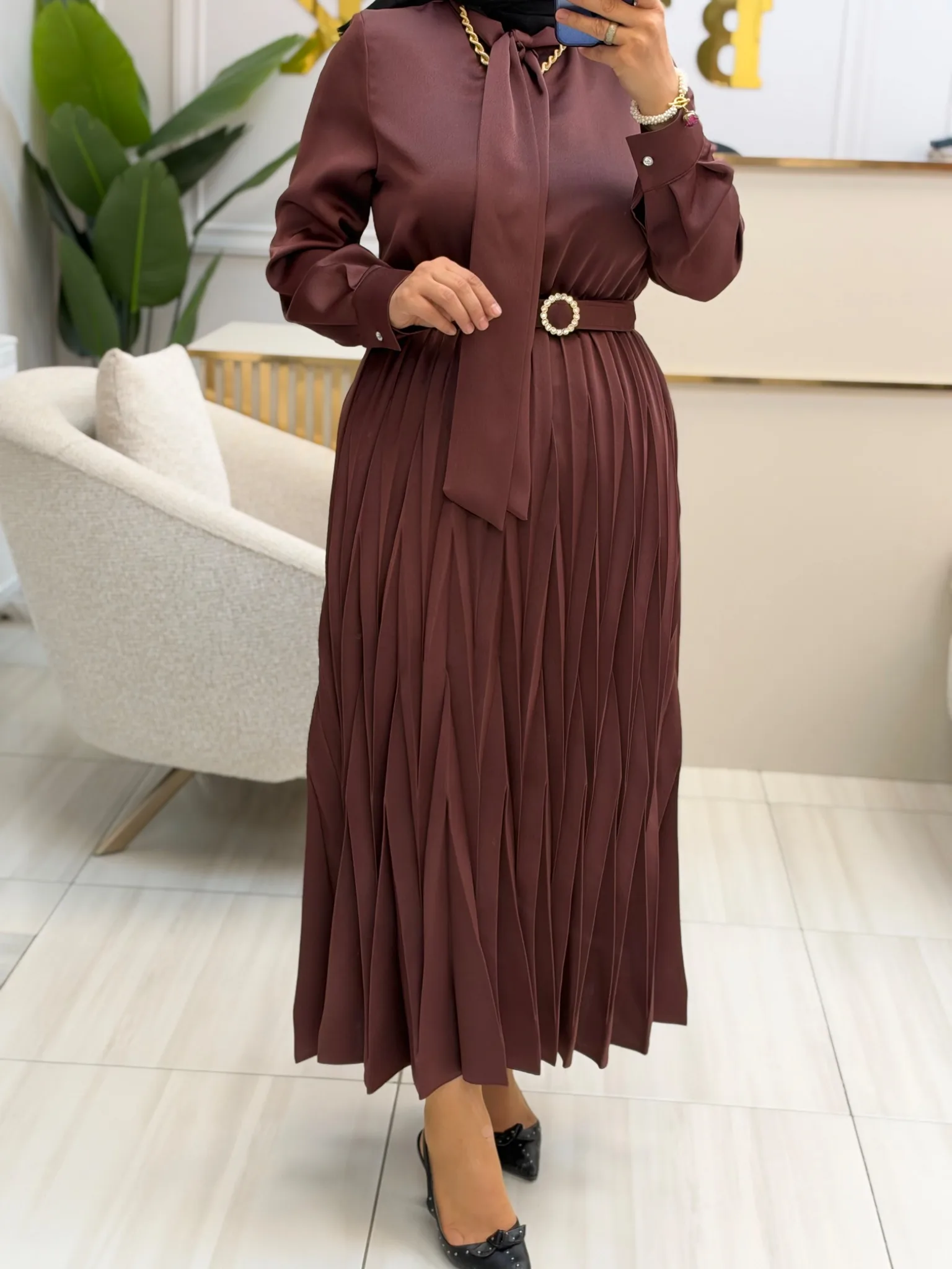 LAVİNYA ELBİSE Bordo 2