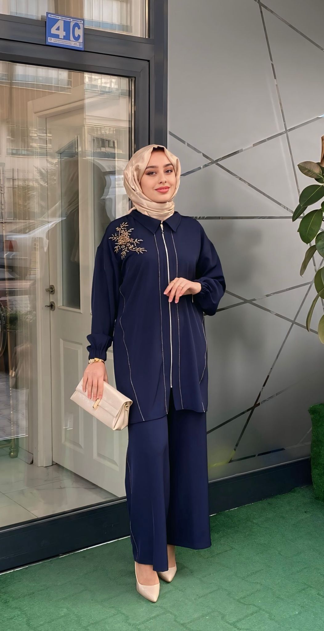 Müsemma İkili Takım Lacivert 2