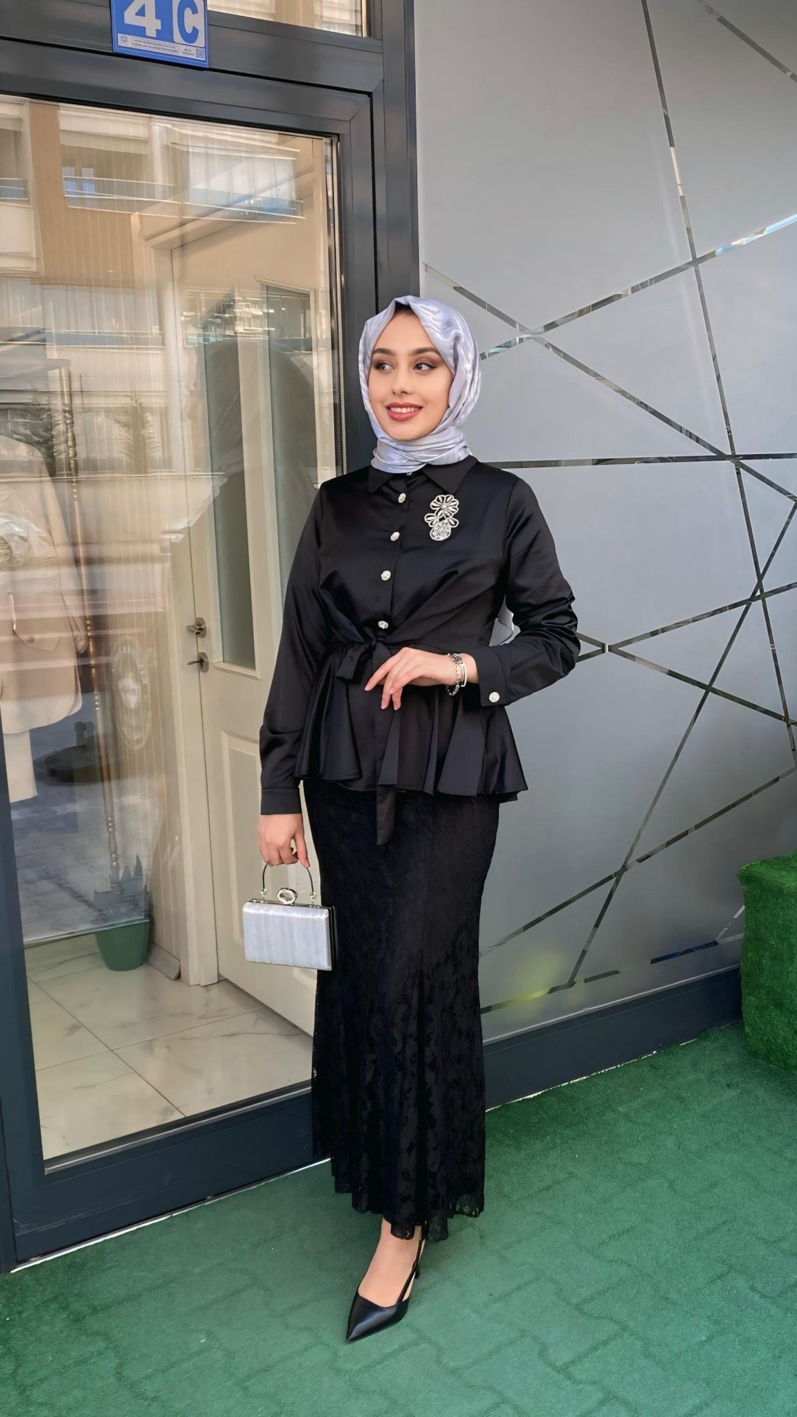 Selinada İkili Takım Siyah 2