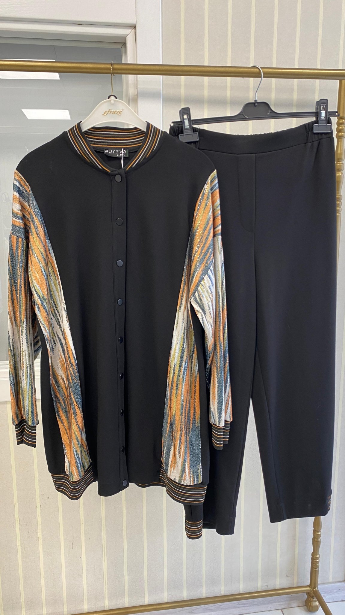 Pureva İkili Takım Siyah