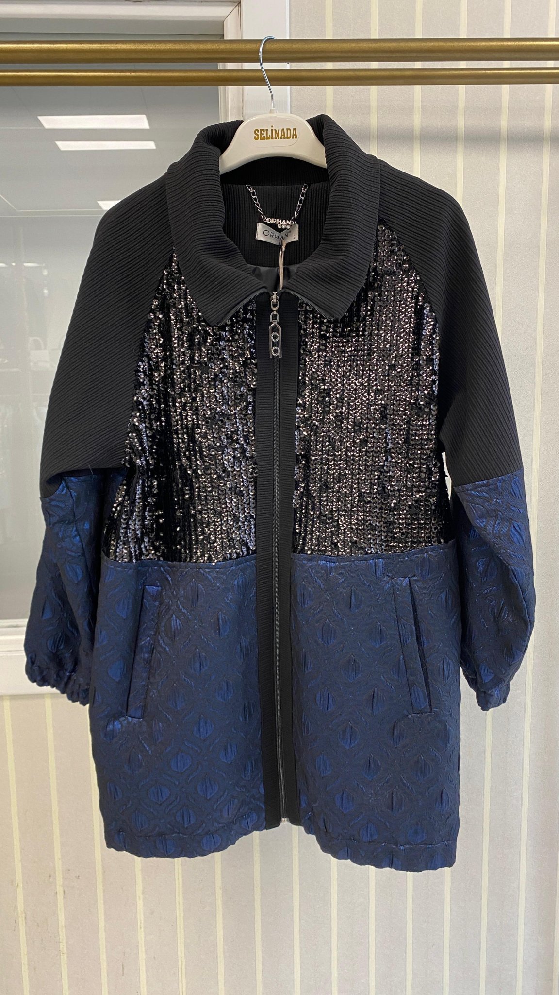 Orhan Payetli Ceket Siyah