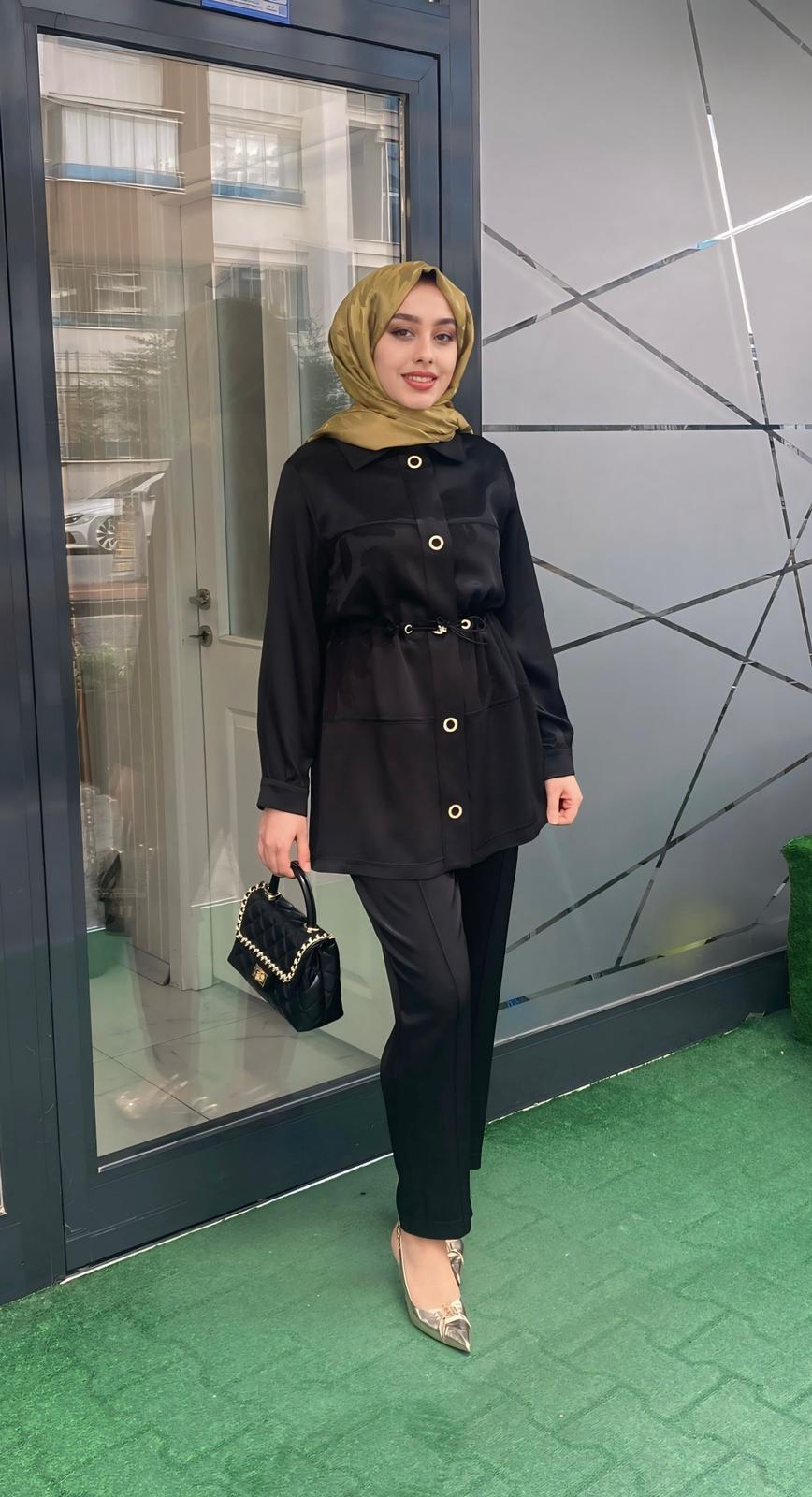 Pureva İkili Takım Siyah