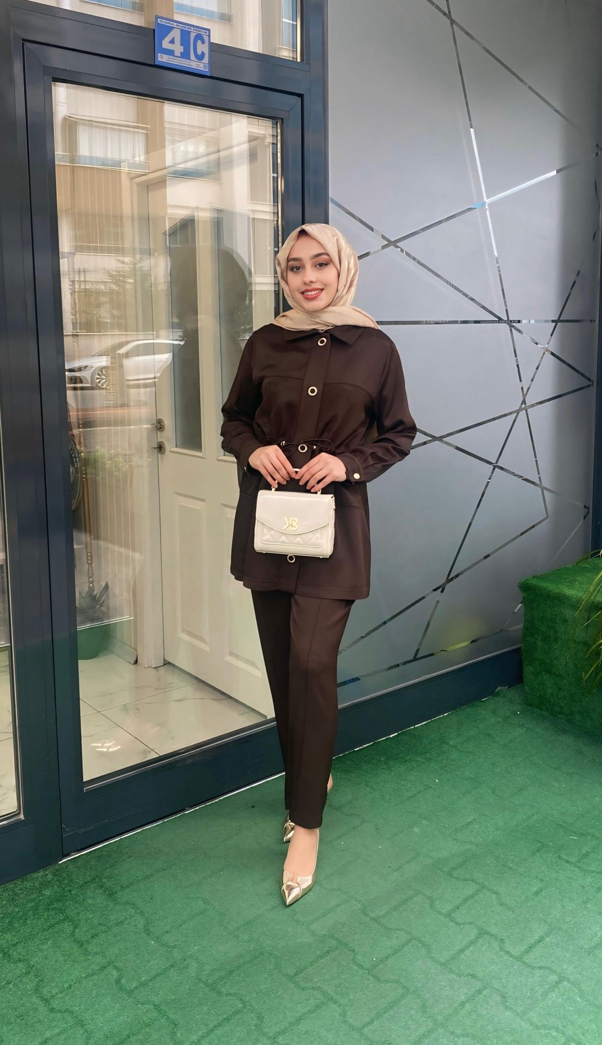 Pureva İkili Takım Kahverengi 2