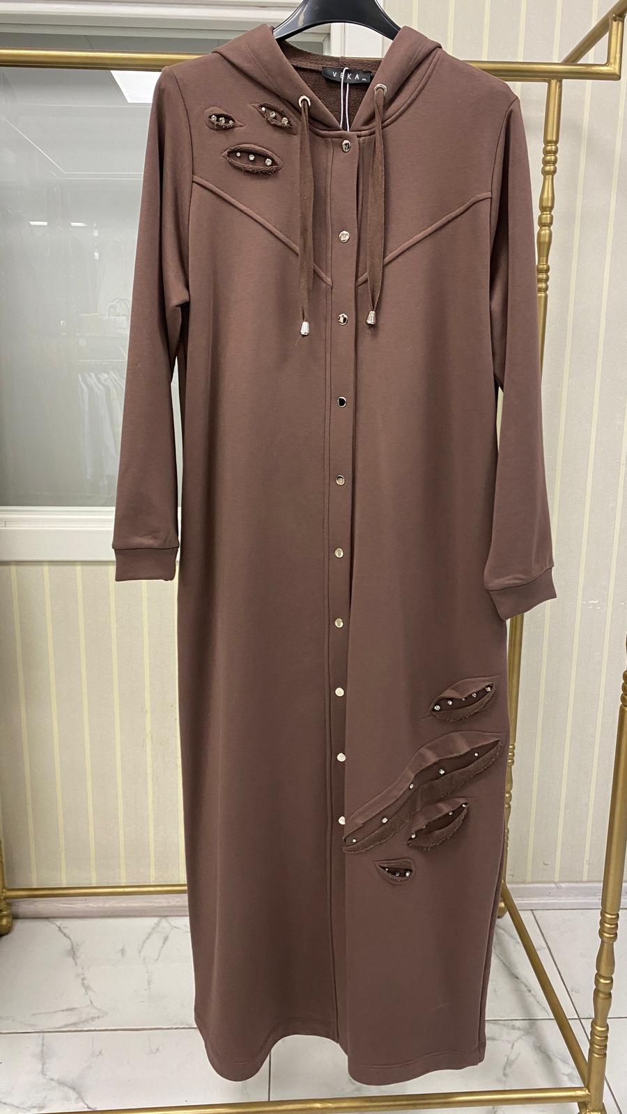 Veka Taşlı Ceket Kahverengi