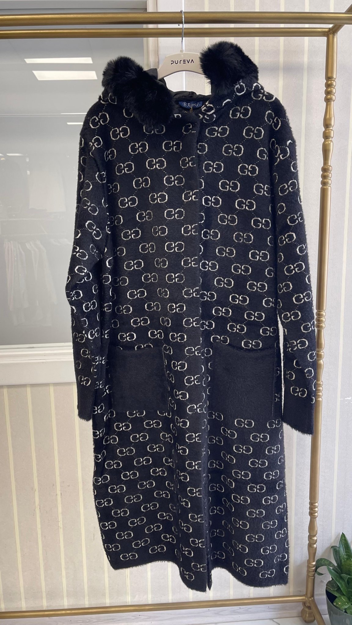 Süssü Angora Ceket Siyah