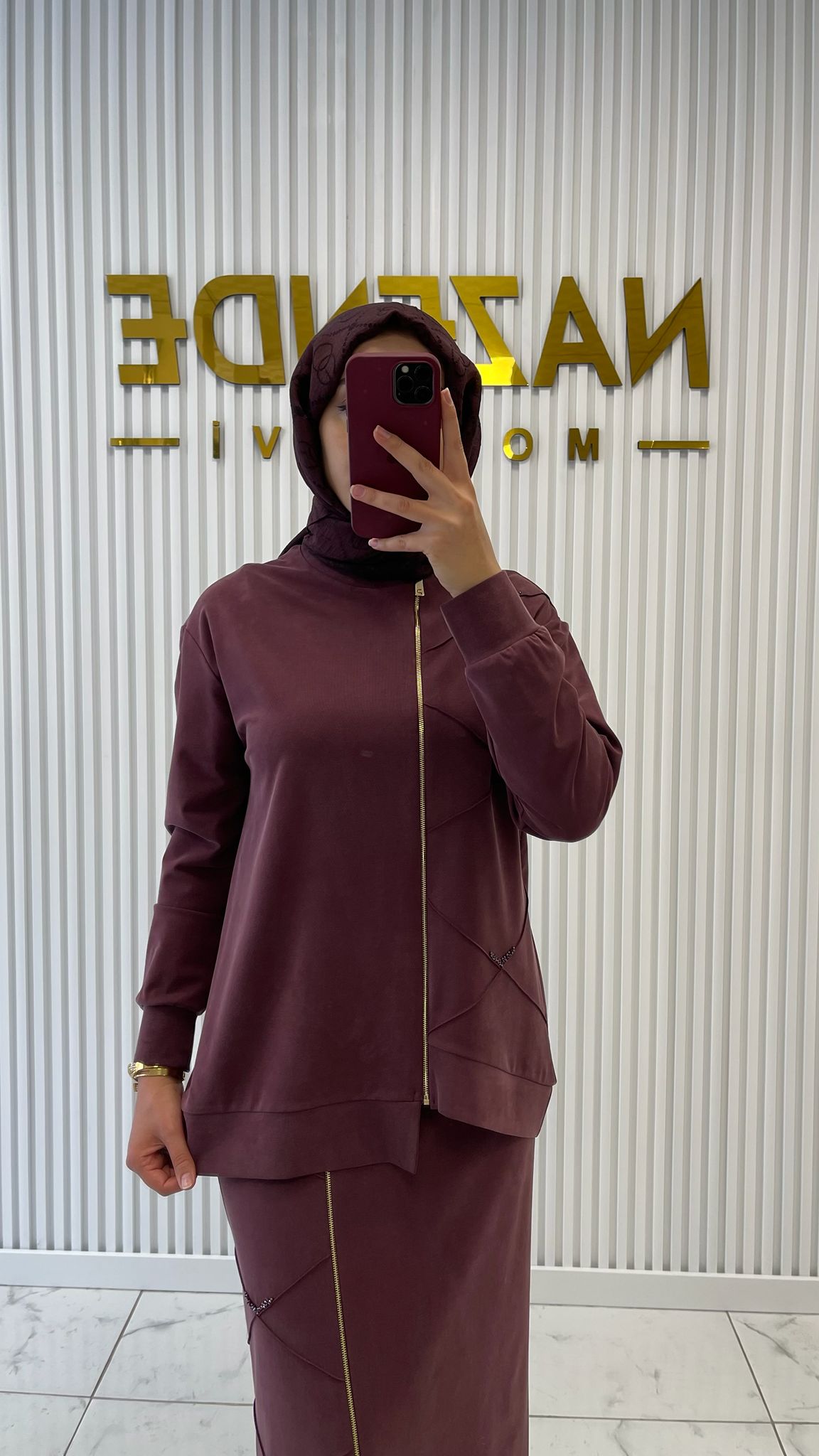 Pureva Tencel İkili Takım Bordo 2