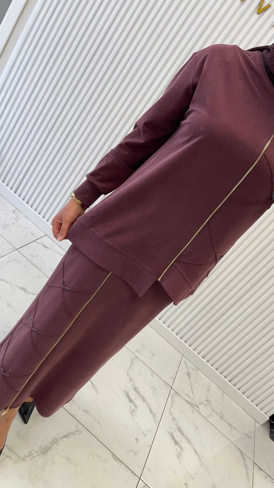 Pureva Tencel İkili Takım Bordo 3