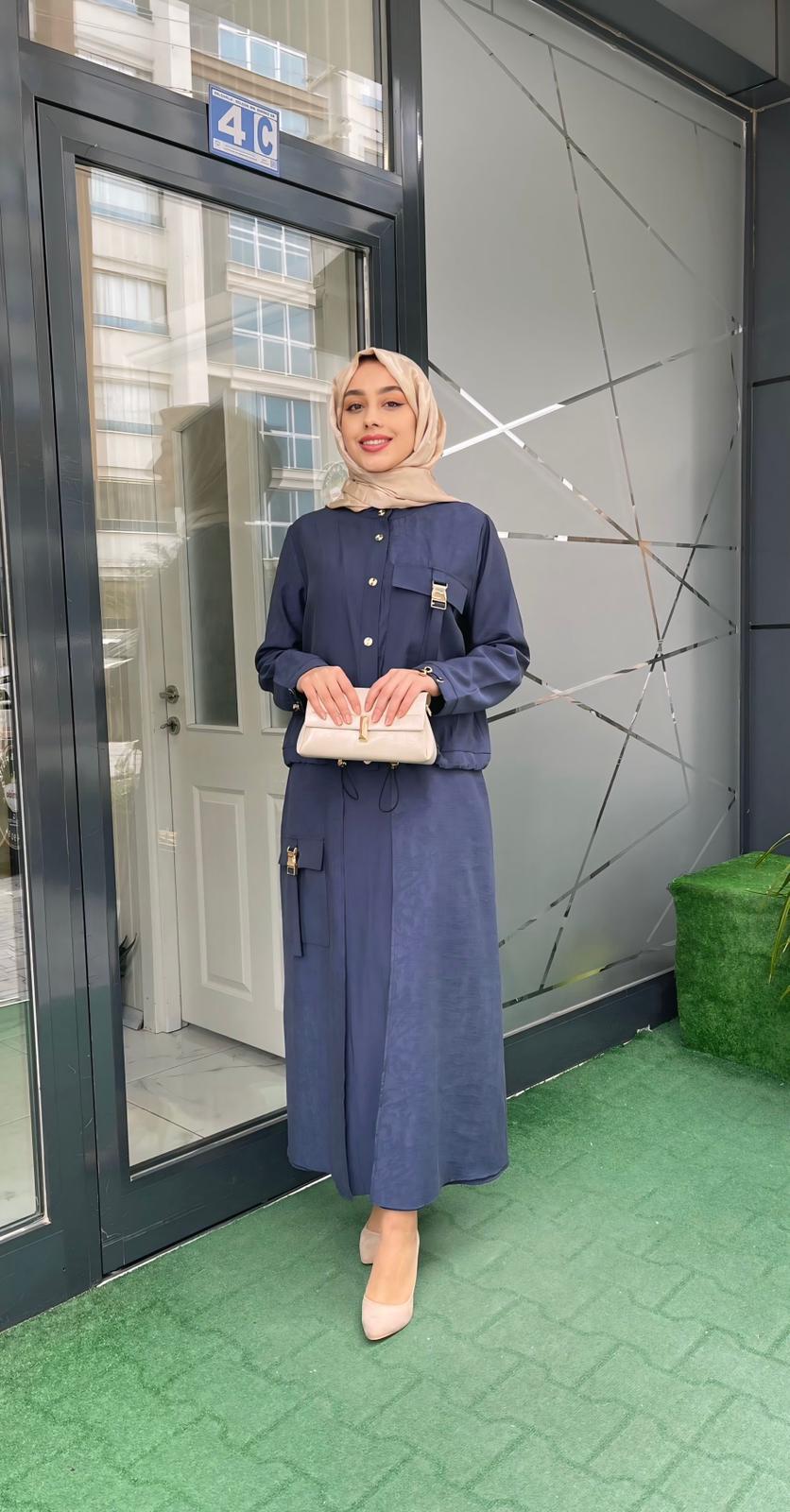 Pureva İkili Takım Lacivert