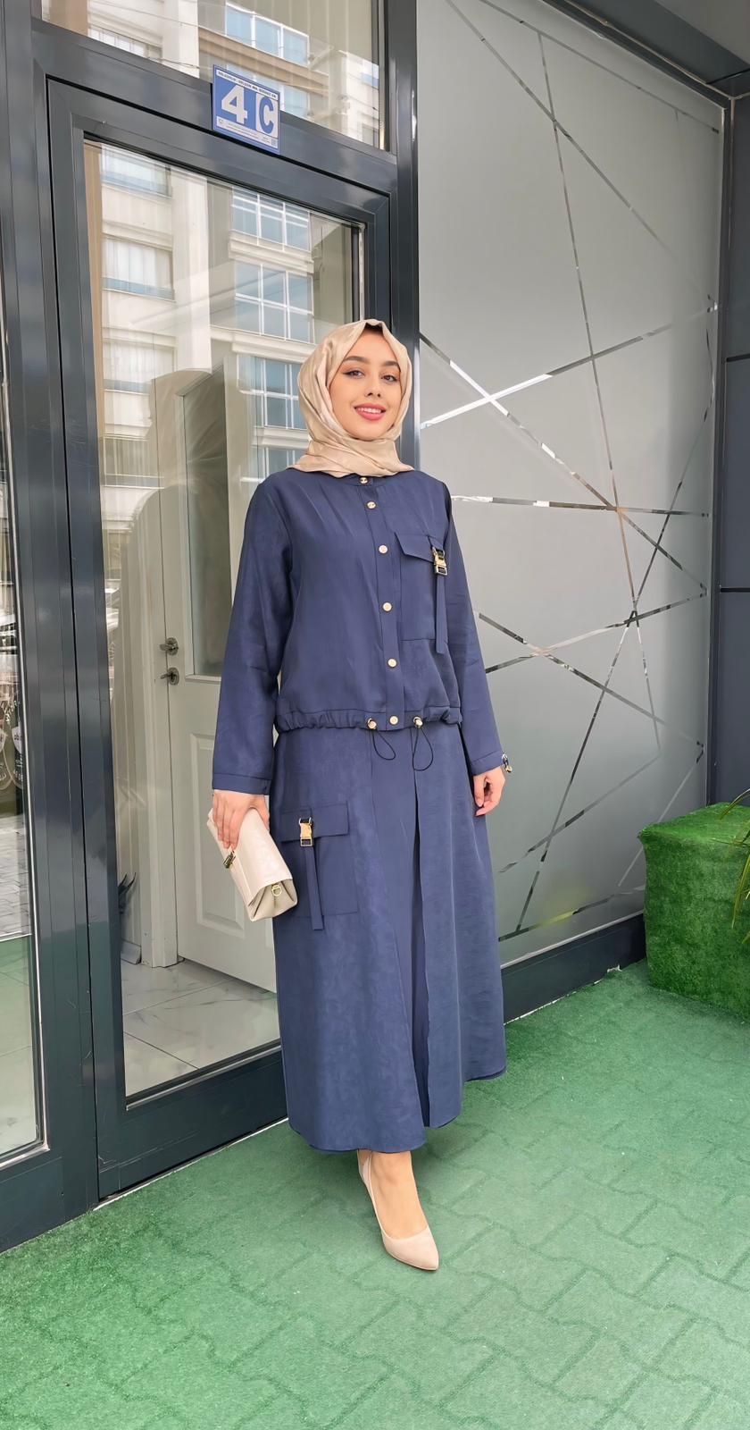 Pureva Etekli Takım Lacivert 2