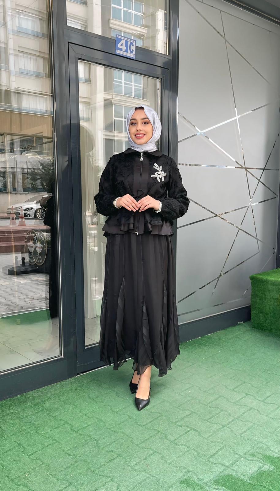 Selinada İkili Takım Siyah 2