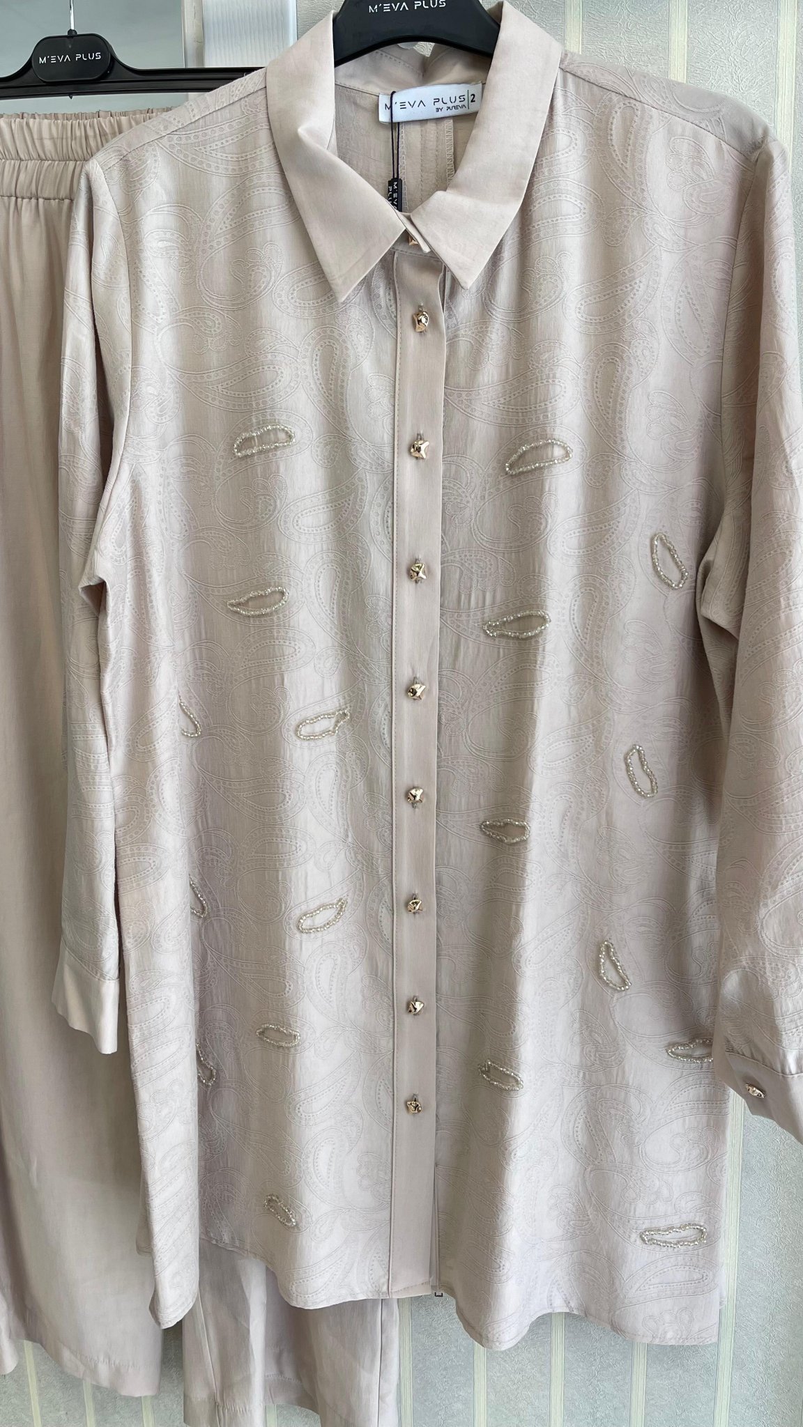 Meva Plus Pantolonlu Takım Bej 2