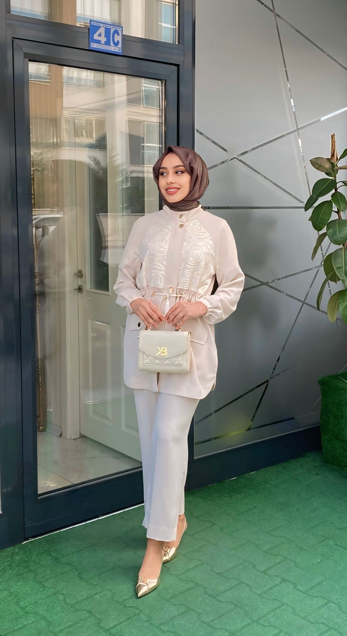 Müsemma İkili Takım Bej 2