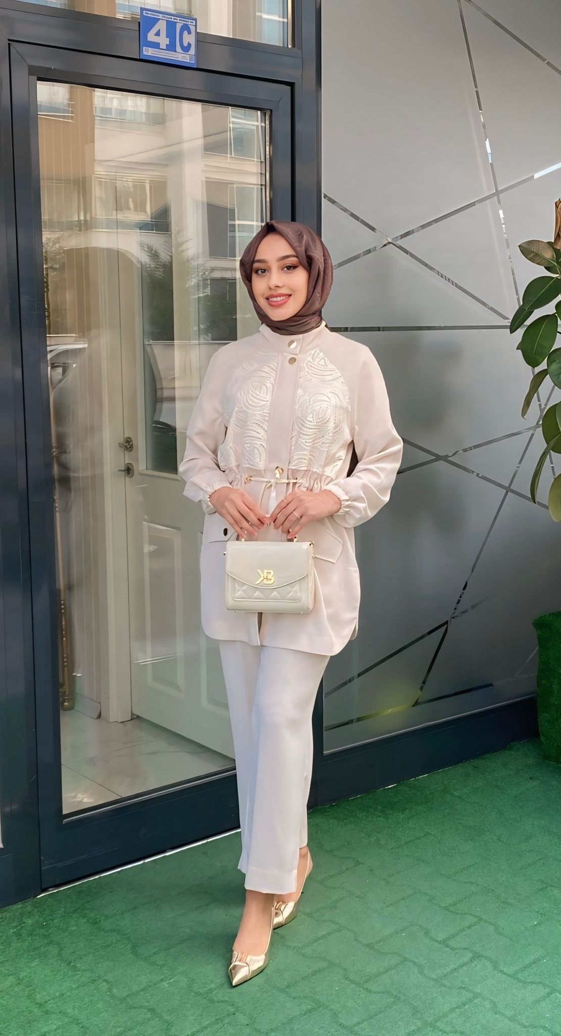 Müsemma İkili Takım Bej