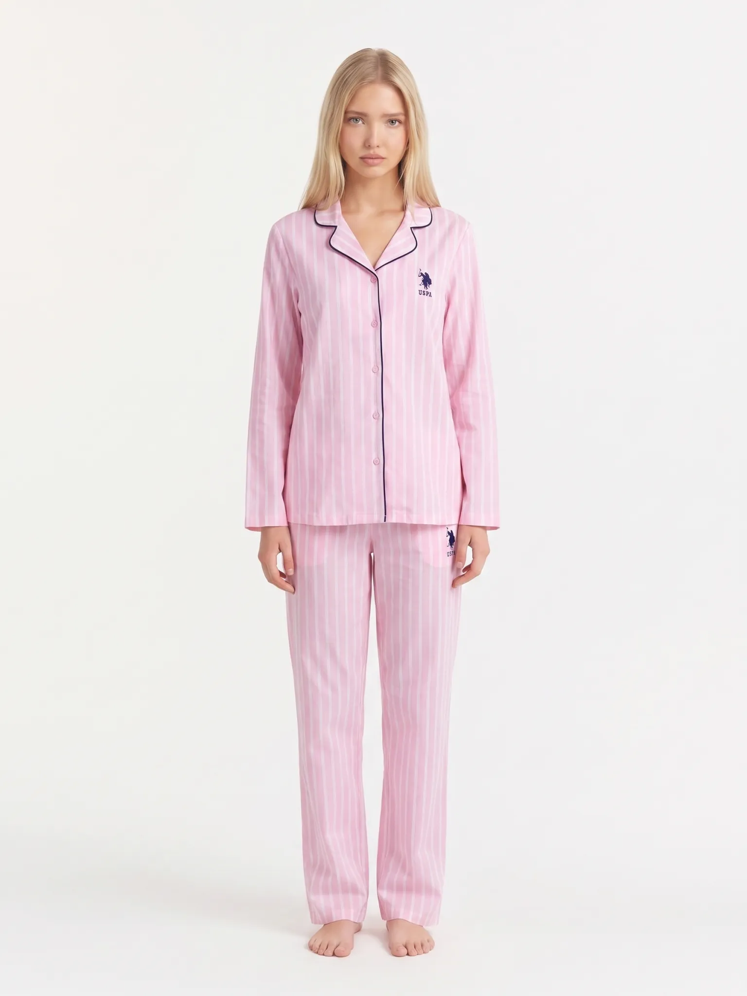U.S. POLO ASSN. 20138 BAYAN PİJAMA TAKIMI Pembe