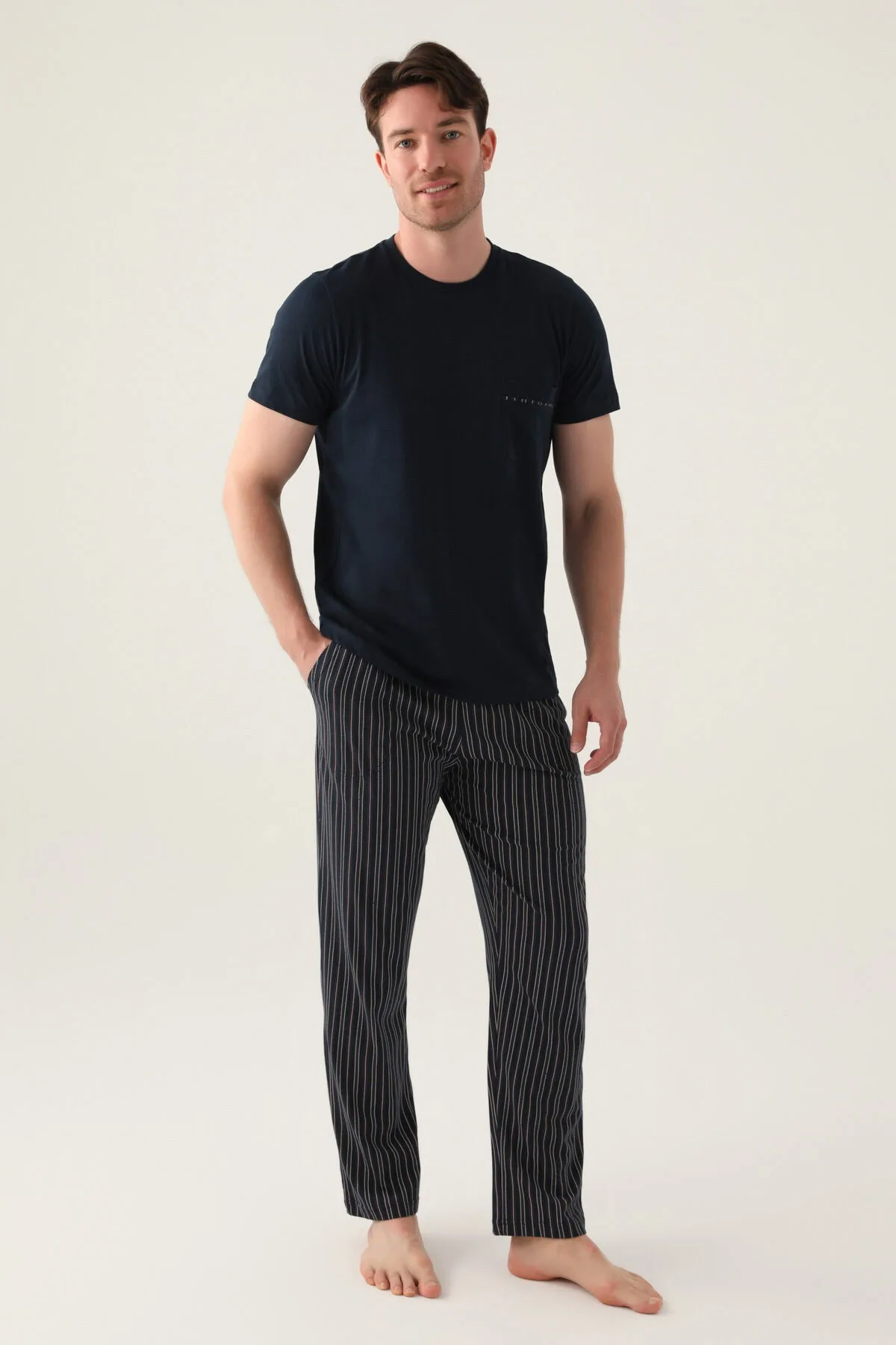 ARNETTA 3011 - X ERKEK PİJAMA TAKIM Navy 5