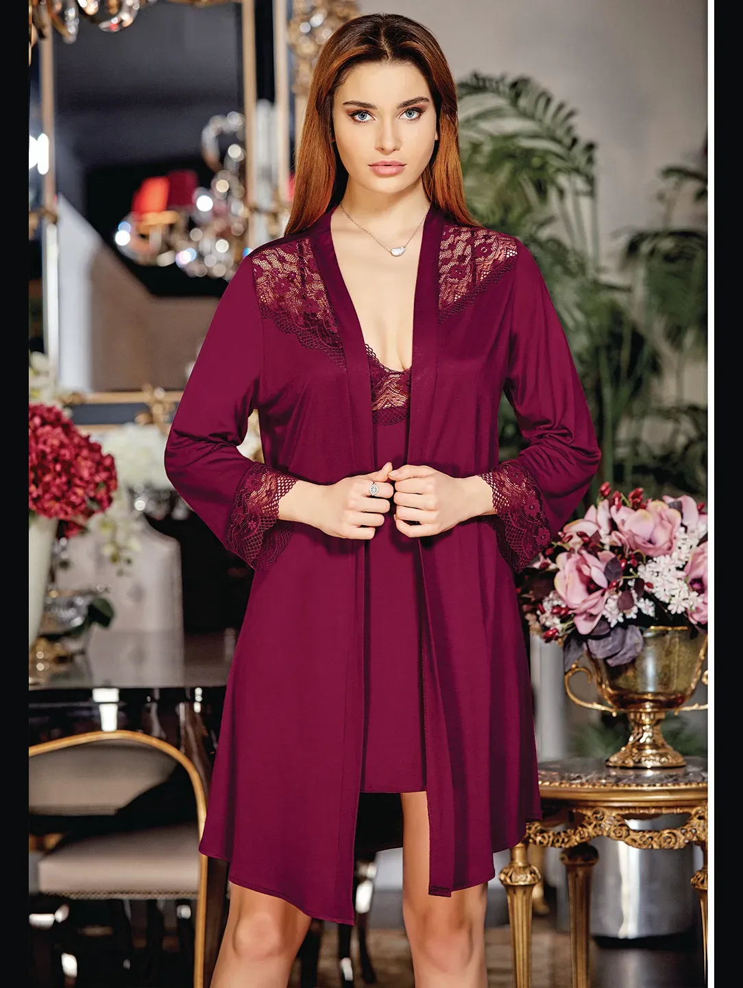 JEREMİ 552 PENYE KISA 6 LI GECELİK TAKIMI Bordo 3