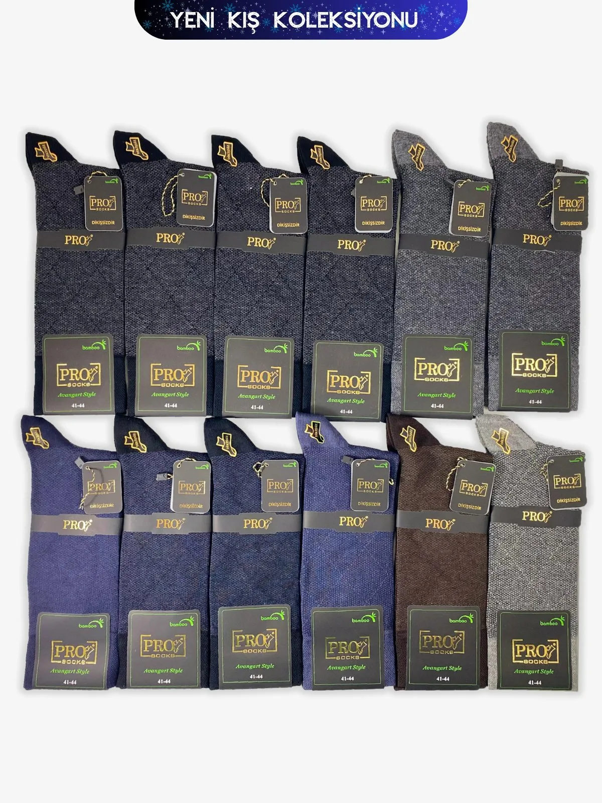 PRO AVŞAR BAMBU ÇORAP Asorti 2
