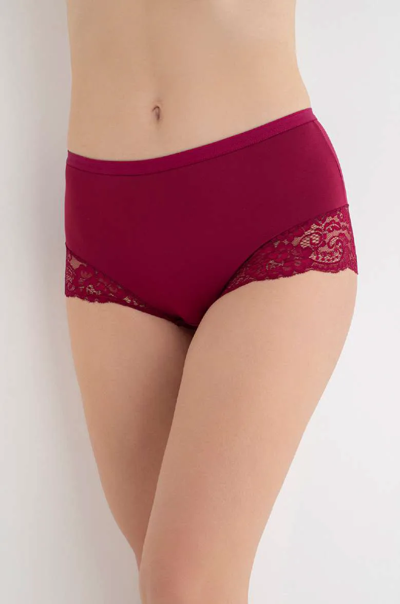 G-BOX 912 Büyük Beden Short Kadın Külot Bordo