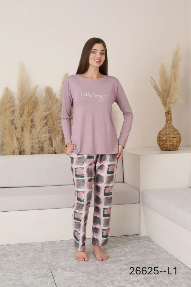 Limissi 26625 PİJAMA TAKIMI Lila